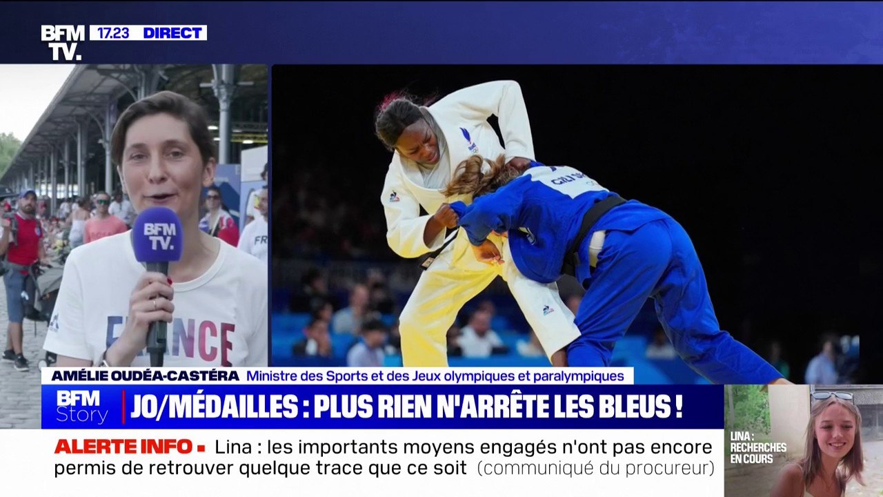 "C'est une petite déception": Amélie Oudéa-Castéra, réagit à la défaite en demi-finale de la judokate française Clarisse Agbegnenou