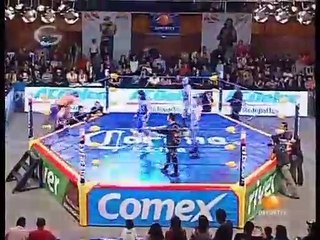Extreme Tiger, Jack Evans & Rocky Romero vs. Poder del Norte ( 2010.03.19 @ AAA Sin Limite Mexico City )