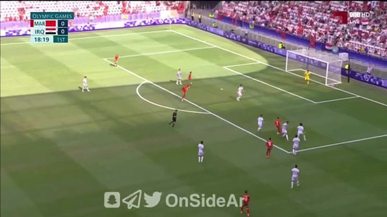 هدف المنتخب المغربي الاول ضد العراق امير ريتشاردسون