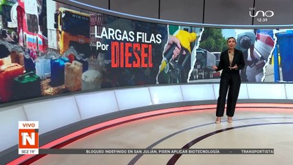 CONTINÚAN FILAS DE MICROS POR DIÉSEL