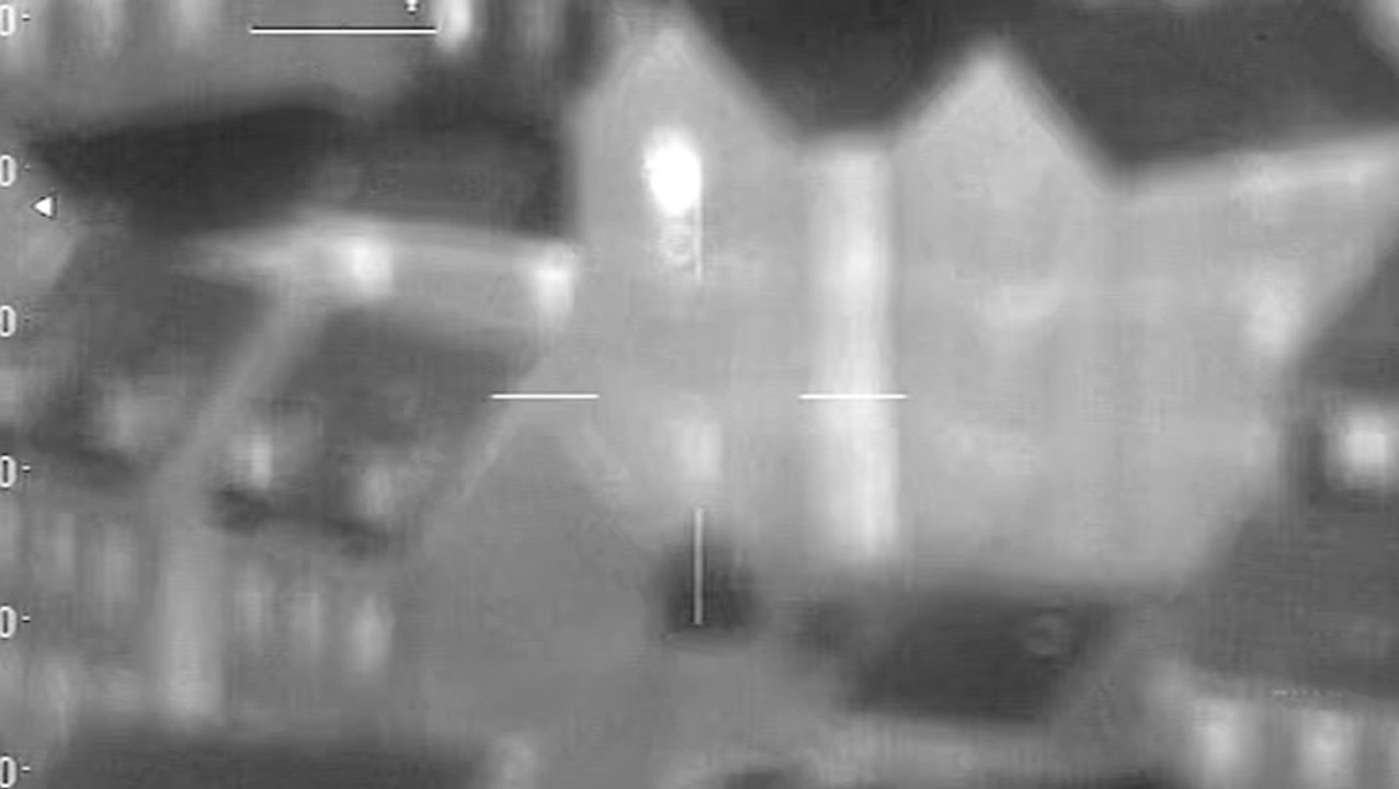 Moment man shines laser pen at police helicopter, dazzling pilot searching for missing person