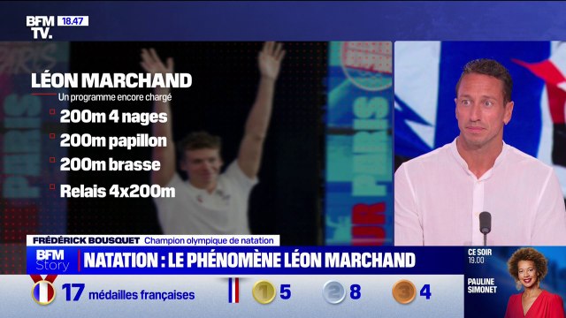 Il a fait les bons choix tout au long de sa carrière : le champion olympique français, Frédérick Bousquet, commente les exploits de Léon Marchand