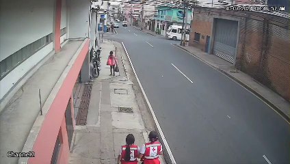 Captan accidente en calle de Comayagüela