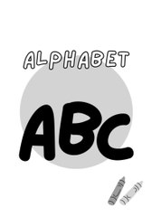 White Minimalist Alphabet Coloring Book Worksheet
