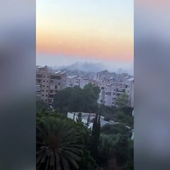 İsrail'in Hizbullah'ın Beyrut'taki kalesine saldırı anı kamerada