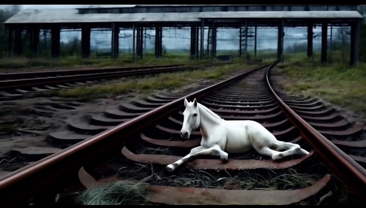 Boy helping poor horse