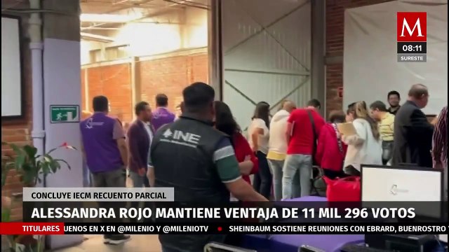 Alessandra Rojo de la Vega mantiene ventaja de 11 mil 296 votos tras recuento parcial en la Cuauhtémoc