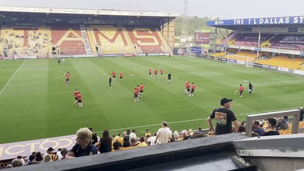 Sunderland's players warm up at Valley Parade ahead of Bradford City pre-season game