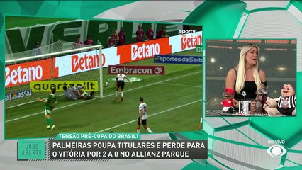 Palmeiras errou em poupar time contra o Vitória? Renata Fan e Ronaldo comentam