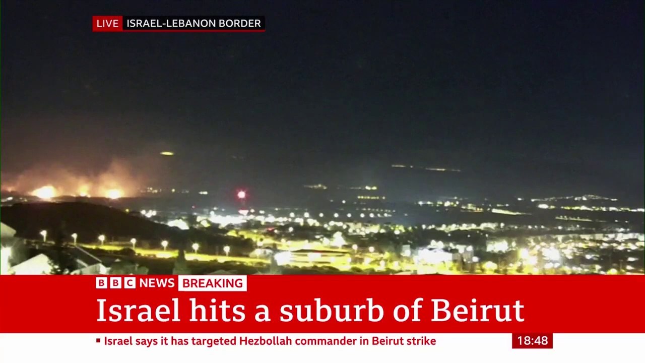 Explosion hits Beirut suburb as Israel says it has  targeted  Hezbollah commander