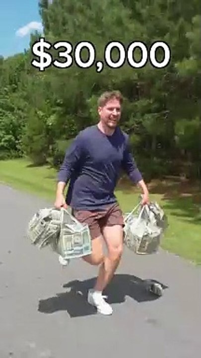 Sprinting with More and More Money Mrbeast