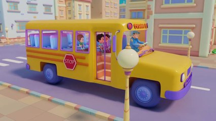 The wheels on the bus go round and round _ More Nursery Rhymes _ Kids Educational Cartoons(720P_HD)