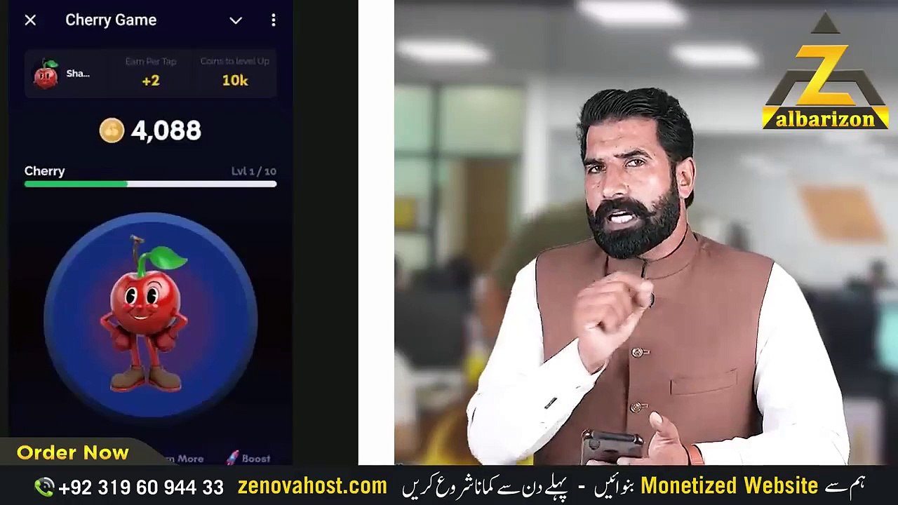 New Earning App Like Hamster Kombat - Cherry Game App - Cherry Game Telegram Mining App - Albarizon