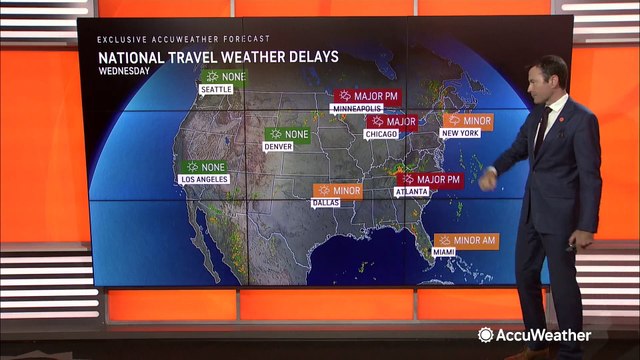 Strong storms to cause significant travel delays this Wednesday