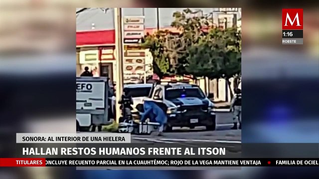 Abandonan hielera con restos humanos frente a universidad ITSON en Sonora