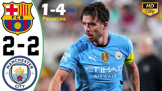 Manchester City vs Barcelona 2-2 (1-4 Pens) Full Match - Highlights & Goals - Friendly 2024