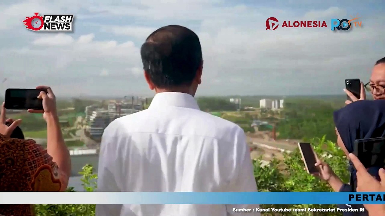 Presiden Jokowi Tinjau Kawasan Istana di IKN Bareng Awak Media