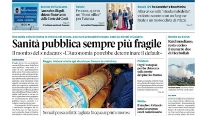 Rassegna stampa Calabria 31 luglio 2024