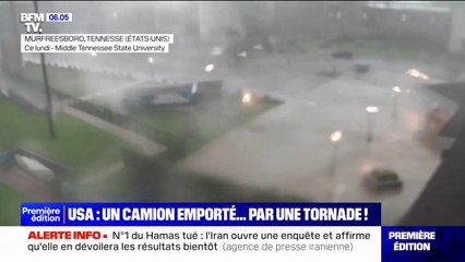 États-Unis: la remorque d'un camion emportée par une tornade dans le Tennessee