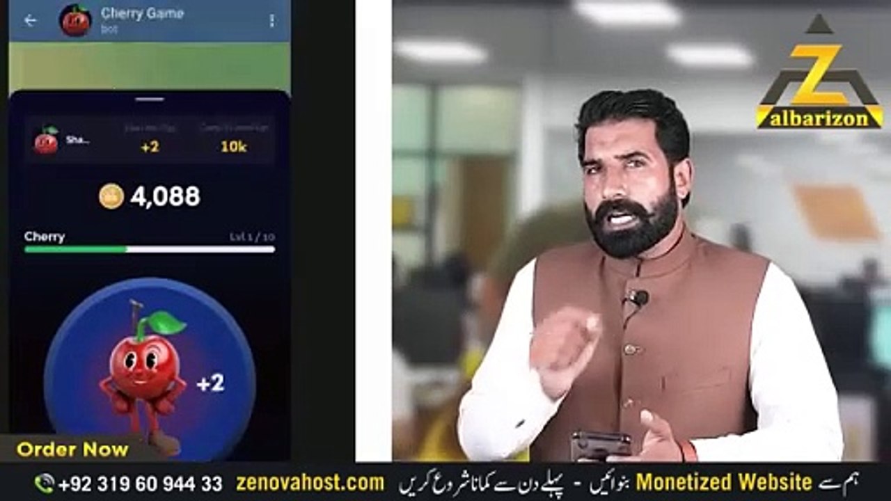 Real Earning Game Bot TAP SCREEN TO EARN CherryBot #How to Earn Money to Play Games #Educational #tech #English #urdu #Frances #language