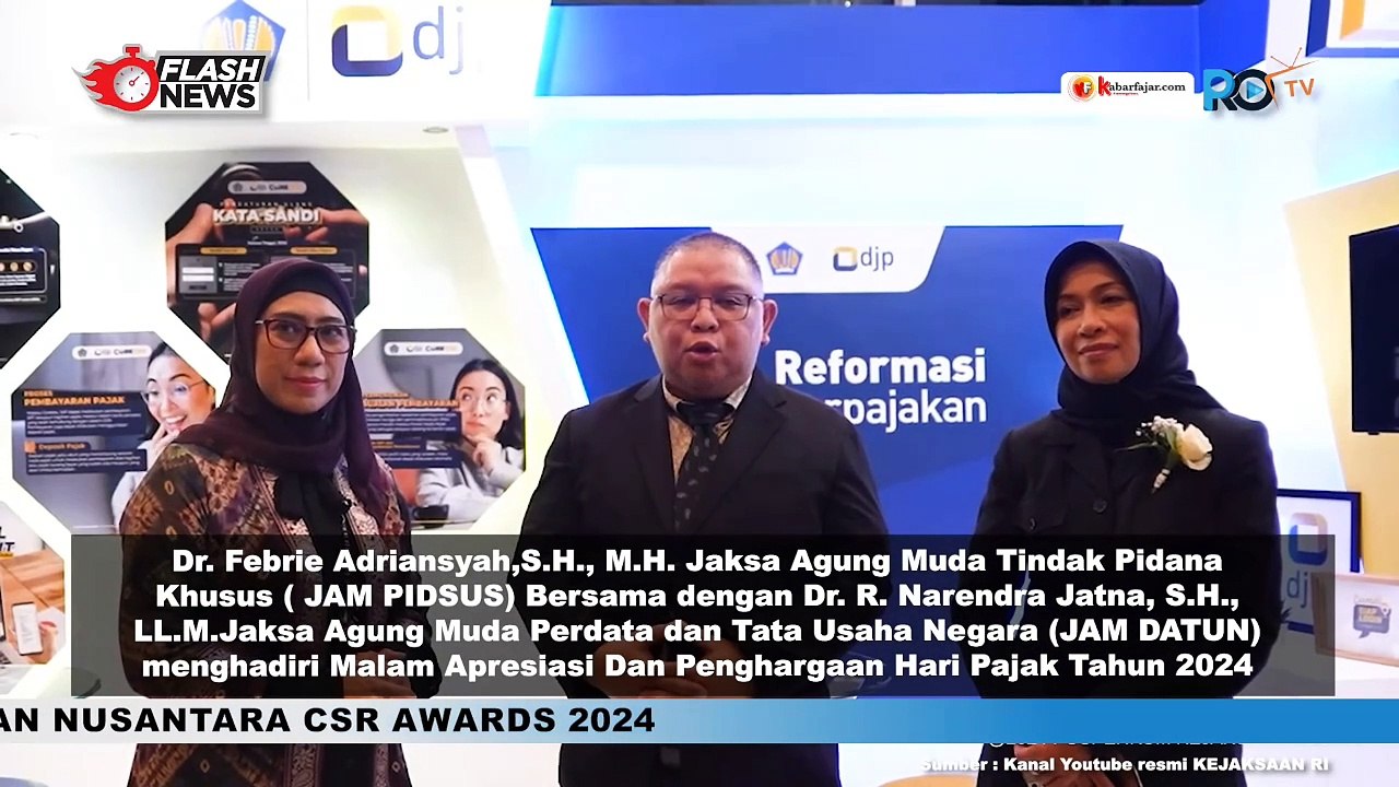 Jampidsus dan Jamdatun Terima Penghargaan Pendukung Reformasi Perpajakan Tahun 2024