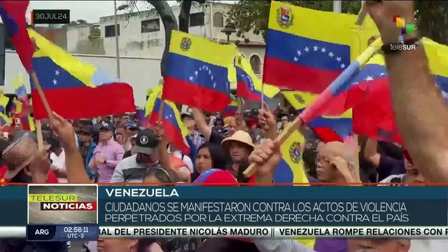 Pueblo venezolano se movilizó en rechazo a recientes hechos de violencia por parte de la oposición