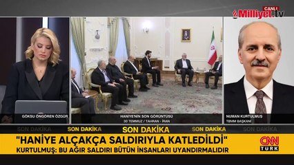 Haniye'nin öldürülmesine ilişkin TBMM Başkanı Kurtulmuş'tan açıklama