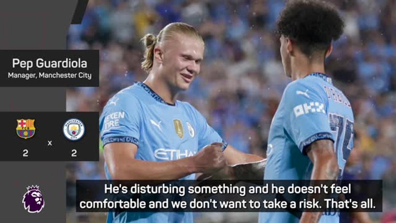 Haaland injury concern as City draw with Barcelona