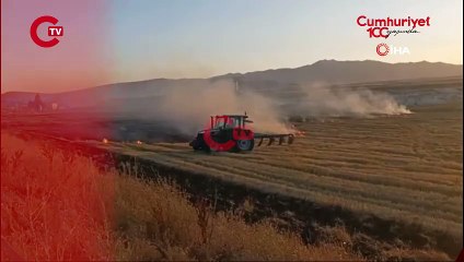 Ağrı’da 5 dönümlük tarla küle döndü