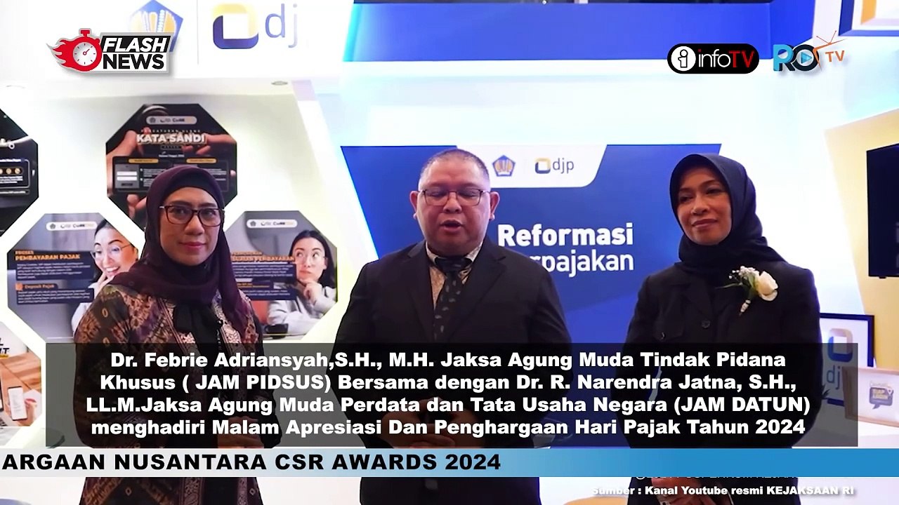 JAM PIDSUS DAN JAM DATUN TERIMA PENGHARGAAN PENDUKUNG REFORMASI PERPAJAKAN TAHUN 2024