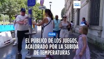 El público de los Juegos, acalorado por la subida de temperaturas tras la lluvia inicial