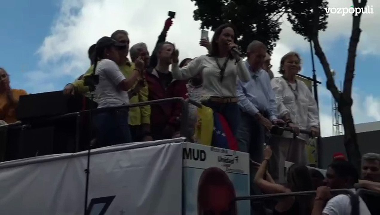 María Corina Machado dice que la oposición "no acepta el chantaje" del Gobierno