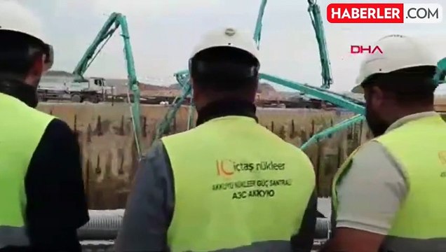 Akkuyu Nükleer Güç Santrali'nin 3. ünitesindeki pompa istasyonunun temel plakası tamamlandı
