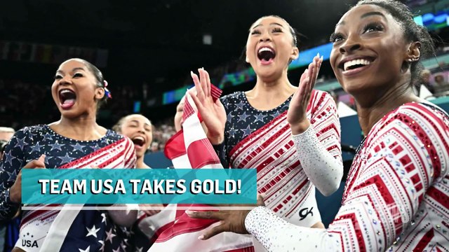 Simone Biles Team USA WIN GOLD in Paris Gymnastics Final 2024 Olympics E News