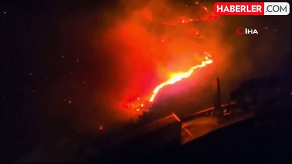 İzmir Urla'daki orman yangını kısmen kontrol altında