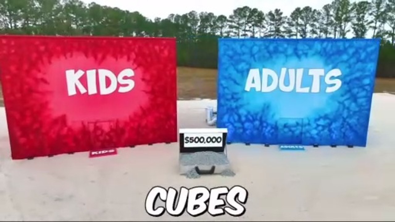 100 Kids Vs 100 Adults For $500,000 || part(1)