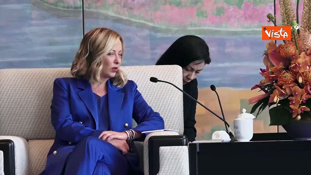 Meloni a Shangai: "Puntiamo a rafforzare la collaborazione e a sostenere le nostre aziende in Cina"