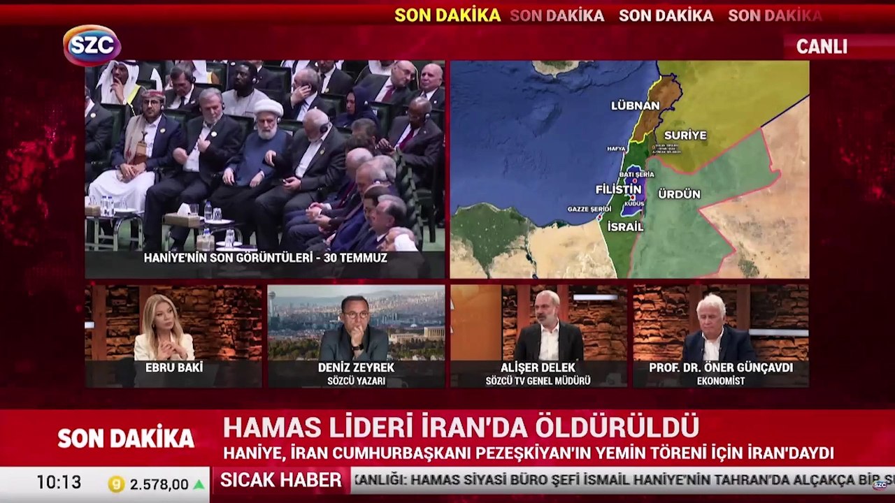 Sözcü TV Genel Müdürü Alişer Delek, 'Haniye suikastının mesajı çok büyük'