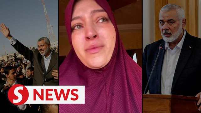 Daughter-in-law of Hamas chief Haniyeh mourns him in video recording