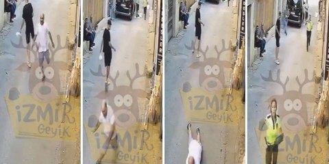 İzmir'de polislerinden kaçan şüpheli, vatandaşın çelme takmasıyla yakalandı