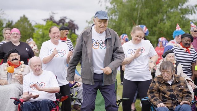 Care home residents enjoy breakdancing with professional to celebrate new Olympic sport