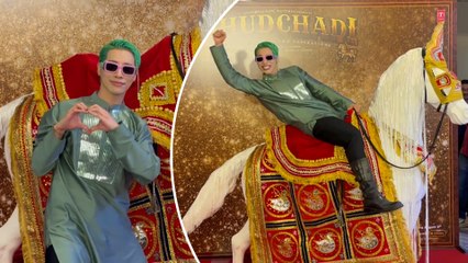 K-Pop Singer Aoora Rides A Horse At The Punjabi Munde Music Launch Bash Of Film 'Ghudchadi' In Mumbai