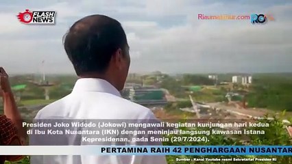Presiden Jokowi Tinjau Kawasan Istana di IKN Bareng Awak Media