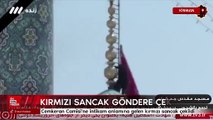 İran'da intikam anlamına gelen kırmızı sancak Cemkeran Camisi'ne çekildi