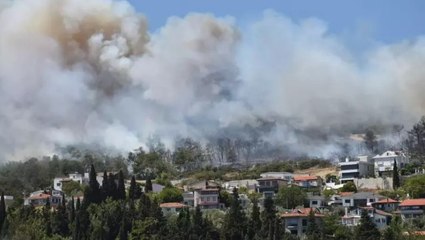 İzmir'in Urla ve Çeşme ilçesinde orman yangını