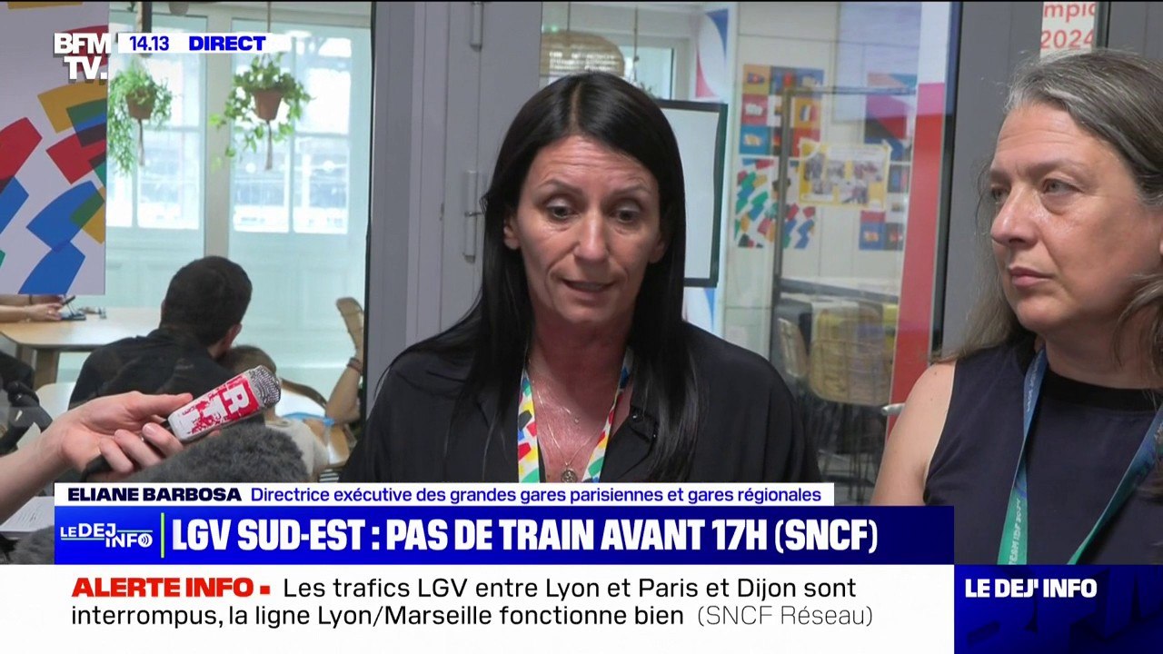 Incident sur le LGV Sud-Est: "Nous demandons à tous ceux qui le peuvent de reporter leur voyage", indique Éliane Barbosa (directrice exécutive des grandes gares parisiennes et gares régionales)