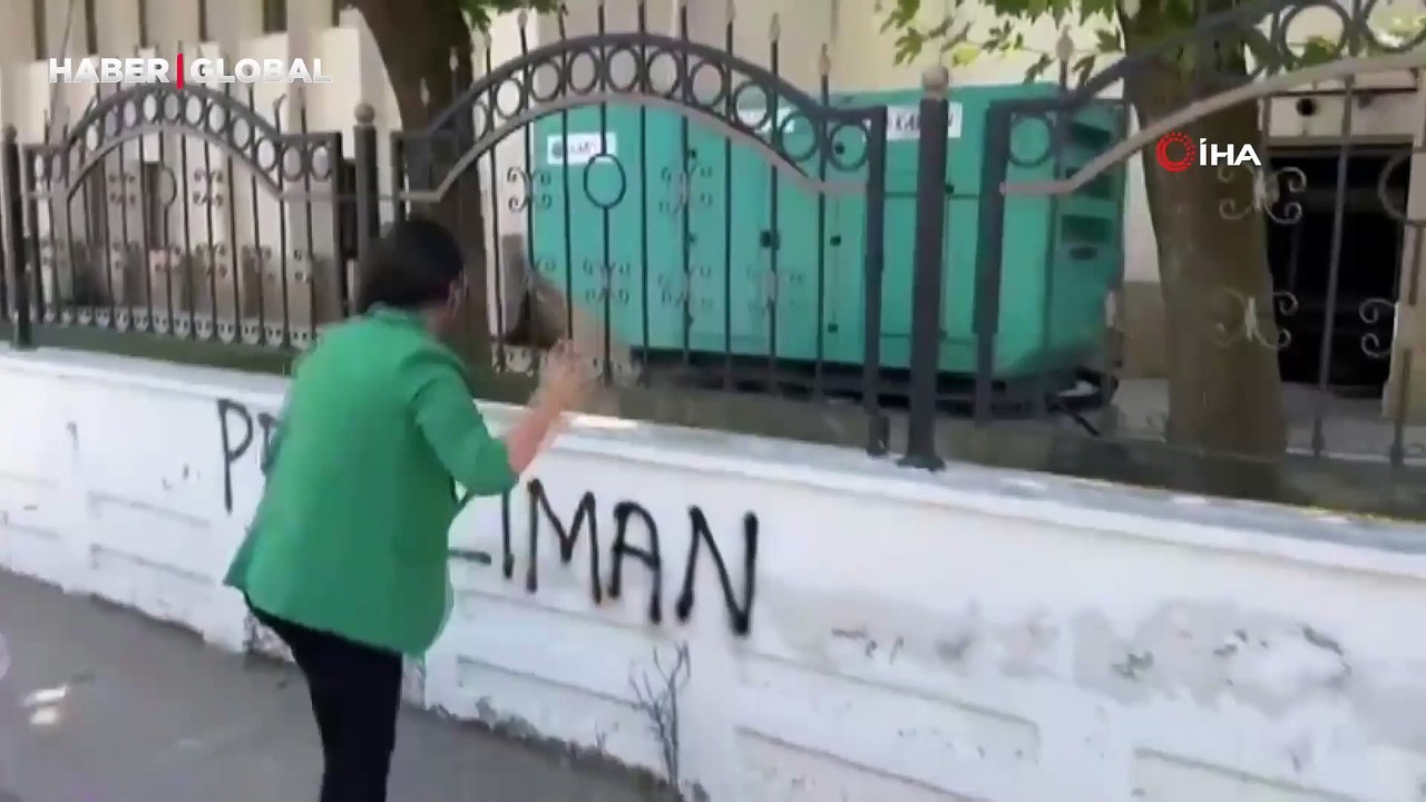 DEM Parti Batman Milletvekili Valilik duvarına “önce Kürtçe” “önce dil” yazdı