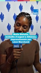 JO Paris 2024 : Malia Metella admirative de Léon Marchand