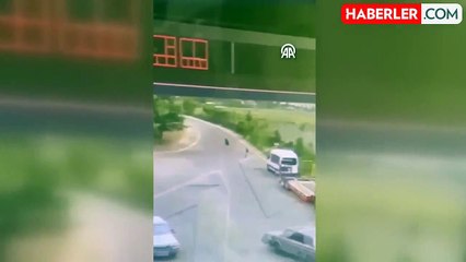 Ankara'da Tır Lastiği Çarpması Sonucu Ölen Genç Kızın Son Anları Güvenlik Kamerasında