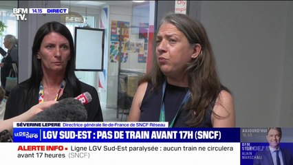 Incident sur le LGV Sud-Est: "On pense pouvoir au mieux reprendre le trafic vers 17 heures", indique la directrice générale Île-de-France de SNCF Réseau